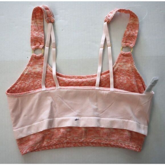 Aerie Women's Sz L Beach Peach Seamless Ring Longline Crop Top Bralette - Picture 14 of 16